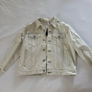 Men's Cream Denim Jacket